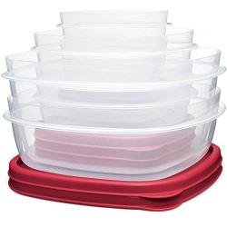 Rubbermaid Easy Find Lids Food Storage Container, 28-Piece Bonus Set, Red