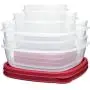 Rubbermaid Easy Find Lids Food Storage Container, 28-Piece Bonus Set, Red