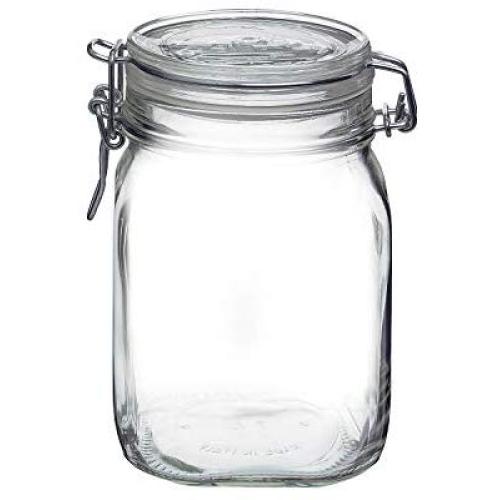 Bormioli Rocco Fido Clear Jar, 33-3/4-Ounce