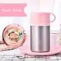 Sundylive Food Jar 20 Ounce - 304 Stainess Steel Food Flask with Folding Spoon, Lid with Handle, Carry and Eating Easily Sundylive Food Jar 20 Ounce - 304 Stainess Steel Food Flask with Folding Spoon, Lid with Handle, Carry and Eating Easily