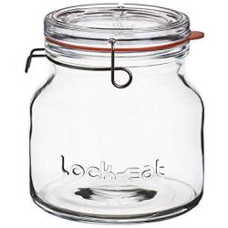 Luigi Bormioli 12162/01 Lock-Eat 50.75 oz Handy Glass Food Jar, 1 Piece, Clear