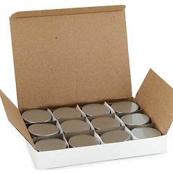 Vivaplex, 12, Aluminum, 1 oz Tin Jars with Lids