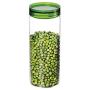 Kitchen Glass Sealed Cans Tea Sealed Cans Multi-function Food Straight Cans Storage Sealed Bottles (color : Green)