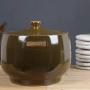 Keramikbehälter für Inneneinrichtung, Dekoration, Restaurant, Tee, Aufbewahrung, Küchen-Teebehälter, dekorative Accessoires (Farbe: Grün, Größe: 34x34x28cm)