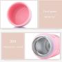 Thermos Food Jar Thermos Stainless Food Flask For Kids 460ml,Leakproof Vacuum Insulated Food Containers Lunch Box With Folding Spoon (Color : Pink)