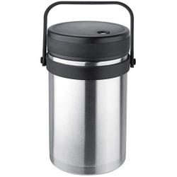 Isosteel VA-9683 1.5 liter 51 fl. oz 18/8 Stainless Steel Double-Wall Vacuum Food Container incl. 3 plastic containers