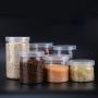 UPKOCH 10pcs Clear Plastic Airtight Food Storage Container Canister for Snacks Spice Grain Cereals 500ml