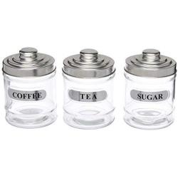 bulk buys OF983 Labeled Glass Coffee & Sugar Storage Jar Set