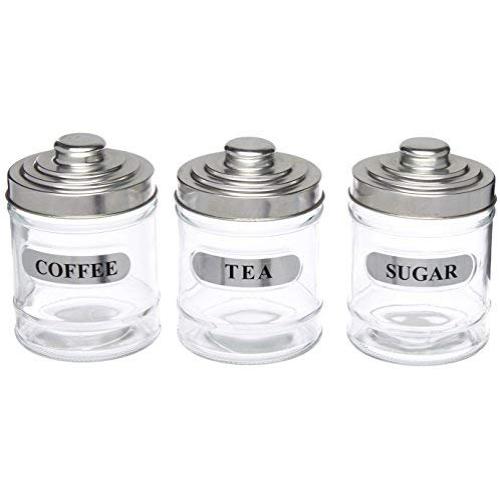 bulk buys OF983 Labeled Glass Coffee & Sugar Storage Jar Set