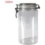 Xdodnev Kunststoff Rund Clip Top Behälter mit Dichtung für Lebensmittelbehälter, Geschirr, Vorratsglas, Küchenhelfer, Mehl, Pasta, Gewürz-Organizer, 1500 ml