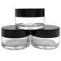40 Pièces de Récipients Plastiques de 10g avec Couvercles pour Crèmes, Lotions, Toniques, Baumes à Lèvres, Échantillons de Maquillage (10g - 40 pièces, noir)