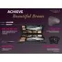 Aesthetica Augenbrauen Kontur Set – 16-teilige Augenbrauen-Makeuplösung – 6 Augenbrauenpuder, 5 Stencils, Duo-Pinsel/Spachtel, Pinzette, Augenbrauenwachs, Highlighter, Concealer & Anleitung