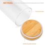 Luxtea Glass Jar Borosilicate Canister 34oz with Bamboo Lid and Silicone Sealed Ring, Airtight Storage Cookie Candy Spice Nuts Cereal