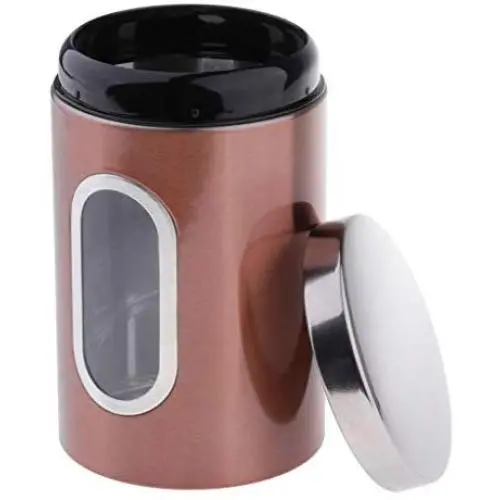 Homozy Lebensmittelbehälter mit Deckeln, Lebensmittelbehälter für Küche und Haushalt – für Kaffee, Zucker, Tee, Mehl usw. – Braun