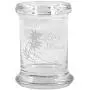 Klar Glas Kräuterdunstglas mit Deckel 9,5 oz mit Lifes a beach Logo von Smoke Promos