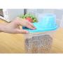 HOMELUNY Pack of 3 Airtight Moisture Proof Rice Storage Jars Kitchen Cereal Storage Jars (with Measuring Cup) for Candy, Cookie, Rice, Sugar,Flour,Snacks Keeping Food Dry & Fresh