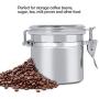 Coffee Container, Stainless Steel Coffee Tea Canister Food Storage Jar Storage Tea Sugar Milk Powder Container(1311cm)