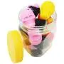 Silikonschalen 20er Pack, 3ml Schädel-förmige Behälter, Bunt, für Konzentrate, Wachs, Öl, Dabbing-Behälter (50 Stück)