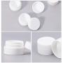 FINGERINSPIRE 20Pcs Cosmetic Containers 5 Gram Plastic Sample Jars(White) Tiny Makeup Sample Containers with lids, Compact Travel Size Containers for Face Hand Body Cream