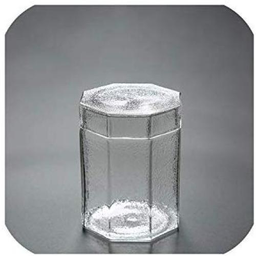 Brief Glass Tea Storage Jar Office Kung Fu Tea Set Accessories Flower Tea Seal Cans With Lid Coffee Beans Sugar Tanks Canister,A
