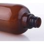 erioctry 3PCS 500ml/16.6OZ Refillable Empty PET Plastic Pump Bottles Jars with Pump Tops for Makeup Cosmetic Bath Shower Toiletries Liquid Containers Leak Proof Portable Travel Accessories(Brown)