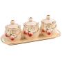 Mini Spice Jars Creative European Ceramic Spice Jar Three-Piece Set Kitchenware