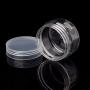 XISAOK 6.8cm OD Clear Strong PET Round Food Storage Container Jar Sealed with Clear Lid