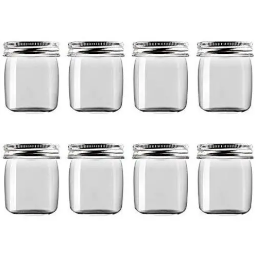 Bouteilles en plastique transparentes de 240 ml Novelinks avec couvercles à vis - Contenants vides ronds réutilisables pour le stockage de la cuisine et de la maison - BPA Free (Lot de 8) Bouteilles en plastique transparentes de 240 ml Novelinks avec couvercles à vis - Contenants vides ronds réutilisables pour le stockage de la cuisine et de la maison - BPA Free (Lot de 8)
