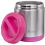 Vacuum Insulated Food Jar 24-Ounce - 100% Stainless Steel Interior - Leak Proof Soup Jar & Food Storage Container, Pink