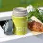 Fissmann Mittagstermoskanne 450ml 15oz, Vakuumisolierter Edelstahl-Mittagsthermos (Grün)