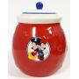 Mickey and Minnie Mouse Red Blue and Cream Ceramic Cookie Jar Food Jar Canister Container