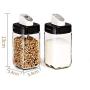 Kitchen Food Storage Jar Airtight Food Storage Kitchen Glass Jar Moisture-Proof Home Multi-Purpose Jam Bottle Cruet Solid Dressing Bottles 2 Sets
