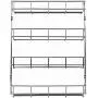 Metallwire Regale, 4 Stufen, Chrome, Küchenschränkefordern, Gewürz- und Kräuterdosenhalter, Wandmontage, Regal Organizer, Regale, Innenspeicher, Tassenhalter