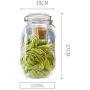 Kitchen Sealed Cans Glass Storage Jar Honey Round Food Jam Bottle Passion Fruit Enzyme Bottle Kimchi With Lid Bottle (Size : XXL)