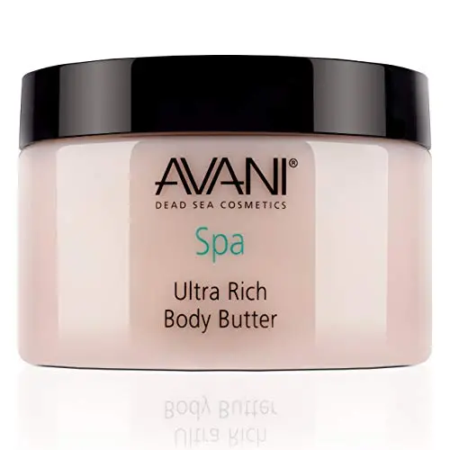 Avani Ultra Reich Körperbalsam - Toten Meer Salz, Aloe Vera, Vit E, Shea, Jojoba, Sonnenblume, Olivenöl-Essenzöl - Natürle Scheuer-Peeling mit Milch/Honig