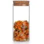 UPKOCH 6PCS 300ML Transparent Glass Storage Jar Tank Sealed Can Food Flower Tea Dried Fruit Grains Storage Container with Cork