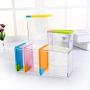 Xiaolanwelc@ 5 Pieces/Set Transparent Storage Kitchen Jars Portable Food Container Cans Jars For Spices Simple Sugar Bowl Potes De Cozinha
