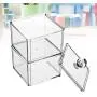 1 Pc Acrylic Transparency Food Storage Box Double Layers Tea Bag Organizer Kitchen Sorting Container with Dustproof Cover