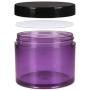 Beauticom 4 oz. (120g/120ML, Quantity: 6 Pieces) Thick Wall Round Leak Proof Clear Acrylic Jars w/Lids for Beauty, Cream (6 Pieces (6 Jars + Lids Together), Purple Base w/Black Top Lid)