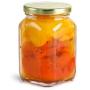 Nakpunar 12 pcs Victorian Square Glass Jars with Plastisol Lined Lids (6 fl oz, White)