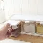 Étagère à épices 3 tiroirs avec couvercle pour récipient de condiment pour cuisine avec poignée - Rangement épices et aromates. Étagère à épices 3 tiroirs avec couvercle pour récipient de condiment pour cuisine avec poignée - Rangement épices et aromates.