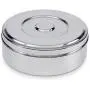 Boîte à épices Zinel / Masala Dabba avec 7 compartiments et 2 couvercles en acier inoxydable, 18cm, Argent Boîte à épices Zinel / Masala Dabba avec 7 compartiments et 2 couvercles en acier inoxydable, 18cm, Argent