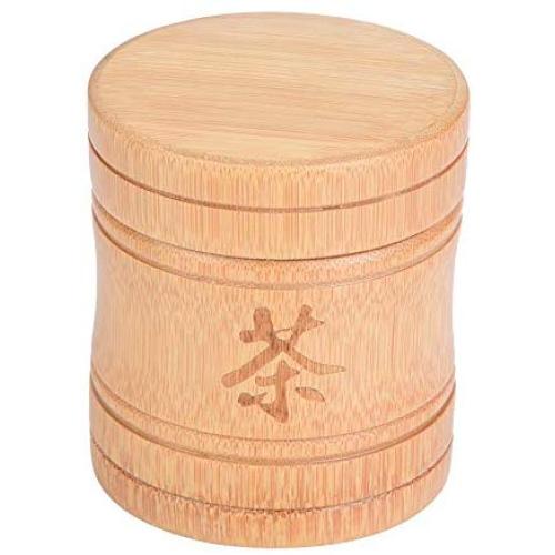 Protable Lightweight Tea Jar, Bamboo Tea Jar Small Storage Holder Container Box for coffee Beans Nuts
