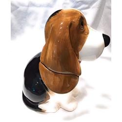 Treat Jar Ceramic Beagle Hound Basset Dog Cookie Food Treat Jar Canister Container