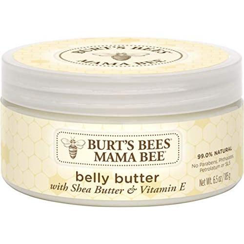 Burts Bees Mama Bee Belly Butter, Fragrance Free Lotion, 6.5 Ounce Tub