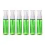 6Pcs 30ml/1oz Empty Refillable Plastic Pump Bottle Portable Sample Storage Container Vial Dispenser For Lotion Cream Shampoo Shower Gel Hand Wash Essential Oil Toiletries (Green)