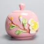 Cereal Containers Creative Handmade Ceramic Tea Cans, Household Kitchen Storage Moisture-proof Cans Containers (color : C, Size : 450ml)