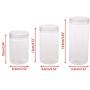 Milue 6.4cm OD Clear Strong PET Round Food Storage Container Jar Sealed with Clear Lid (02#)