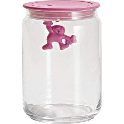 A di Alessi Gianni 3-3/4-Cup Glass Jar, Pink