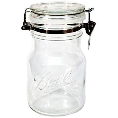 Jarden Ball SGL 38OZ Sure Seal Wire Bale Storage Jar, 38 oz, Clear